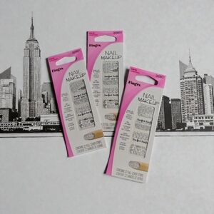 3-Pack Fing'rs Nail Makeup Strips - New York Designs Black and White